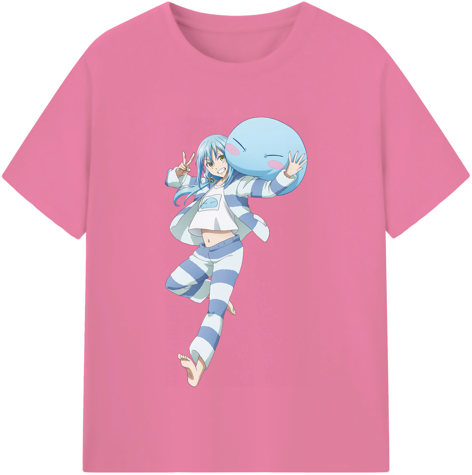 （画像用） 転スラ Regarding Reincarnated to Slime 綿100％半袖Tシャツ（フロントプリント）